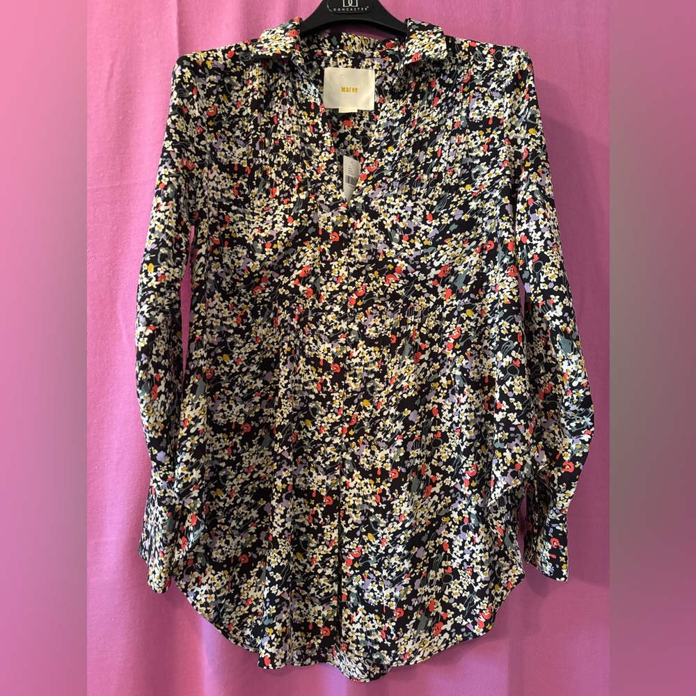 Maeve by Anthropologie Women's Floral Long Sleeve Top Size S NWT